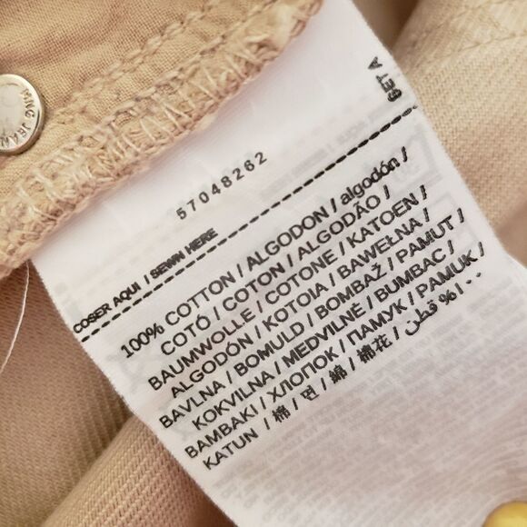 MNG Denim High Rise Pleated Front Cuffed Ankle Beige Jeans - Picture 9 of 9